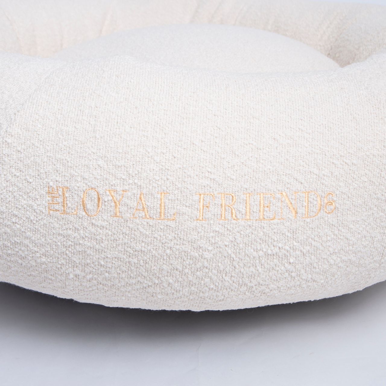 Cream Bouclé Bed